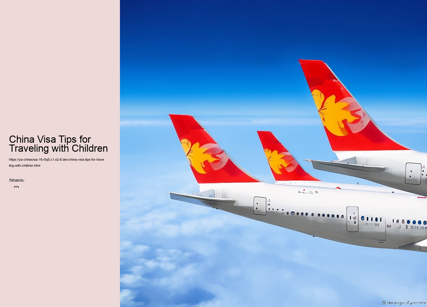 China Visa Tips for Traveling with Children