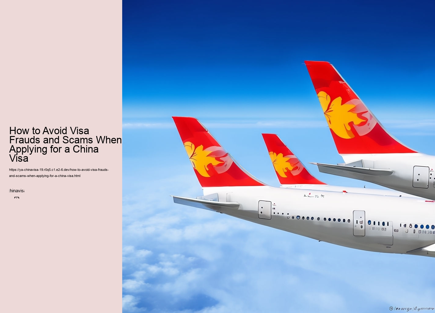 How to Avoid Visa Frauds and Scams When Applying for a China Visa